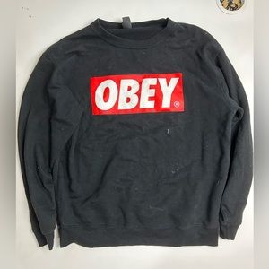 Obey Men’s Black Crewneck Sweatshirt